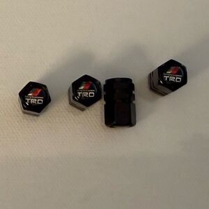 TRD Toyota Valve Stem Caps in Black Set of 4 NWT